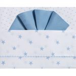 set lenzuola sopra sotto federa made in itly fantasy lina stelle maxi culla bimbi viareggio azzurro