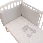 coordinato letto piumone paracolpi sfilabile federa teddy star grigio made in italy bimbi viareggio