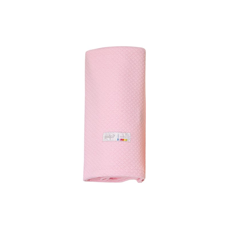 coperta rombetto mezzopeso per culla e carrozzina made in italy picci bimbi viareggio rosa