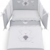 completo piumone paracolpi federa linea peluche italbaby grigio bimbi vireggio