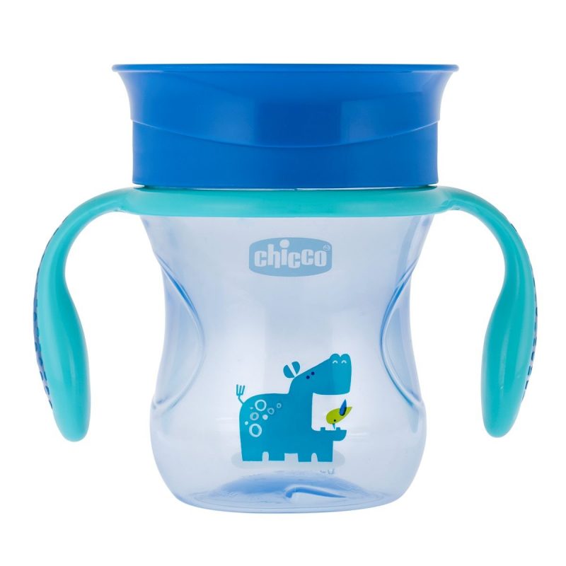 tazza perfect 12m+ Permette al bambino di familiarizzare con il bicchiere chicco bimbi viareggio light blue