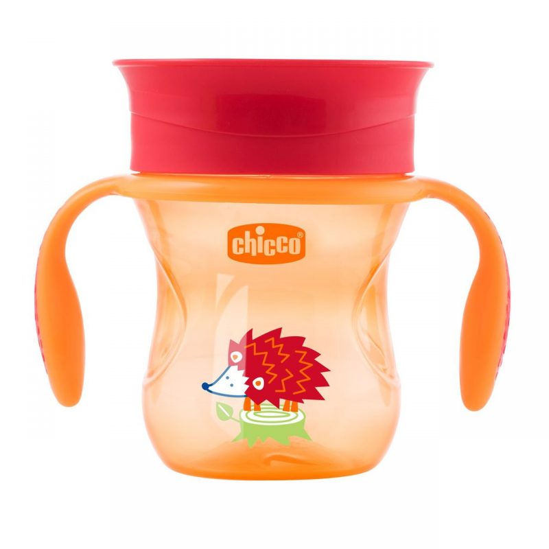 tazza perfect 12m+ Permette al bambino di familiarizzare con il bicchiere chicco bimbi viareggio rosso