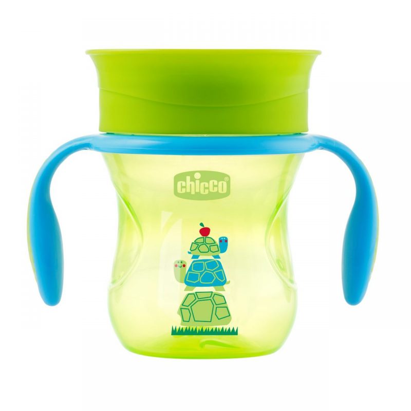 tazza perfect 12m+ Permette al bambino di familiarizzare con il bicchiere chicco bimbi viareggio verde