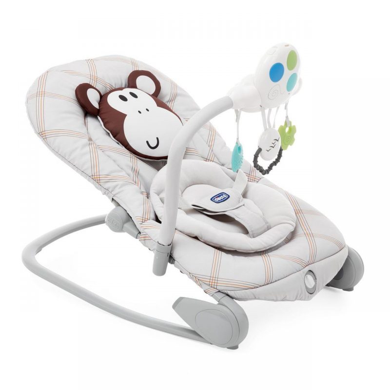 sdraietta ballon per bambino dalla nascita a 18 mesi chicco bimbi viareggio con vibrazione e suoni bimbi viareggio monkey