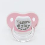 ciuccio con scritta tesoro di zio bimbi viareggio rosa