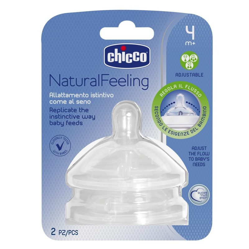 Tettarella NaturalFeeling allattamento misto con doppia valvola anticolica Chicco bimbi viareggio flusso regolare 4m+