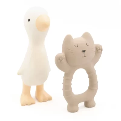 Set In Gomma Naturale Gatto e Papera - Chicco